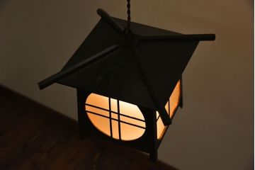 和製アンティーク　和モダンな吊り灯ろう照明(灯籠)(2)
