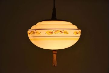オランダビンテージ　タッセル付き!レトロでかわいいペンダントライト(天井照明)