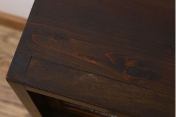 レトロ家具　昭和レトロ　ダイヤガラス!アンティーク収納棚(本箱)