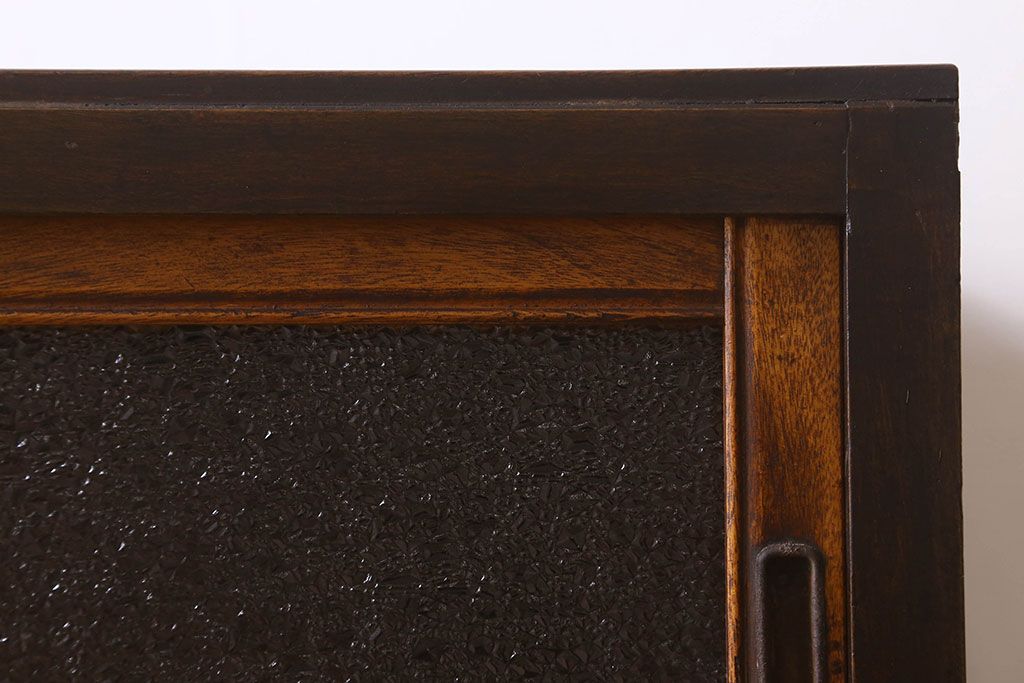 レトロ家具　昭和レトロ　ダイヤガラス!アンティーク収納棚(本箱)