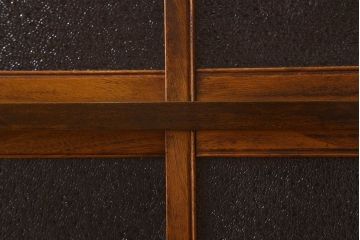 レトロ家具　昭和レトロ　ダイヤガラス!アンティーク収納棚(本箱)