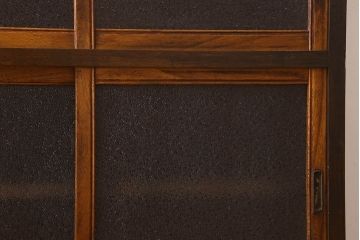 レトロ家具　昭和レトロ　ダイヤガラス!アンティーク収納棚(本箱)