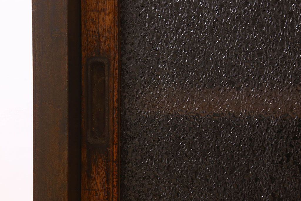 レトロ家具　昭和レトロ　ダイヤガラス!アンティーク収納棚(本箱)