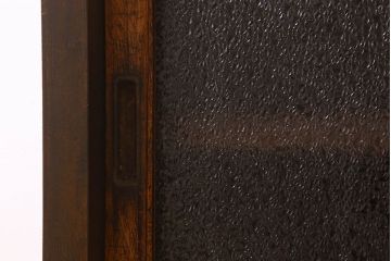 レトロ家具　昭和レトロ　ダイヤガラス!アンティーク収納棚(本箱)