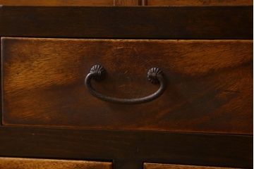 レトロ家具　昭和レトロ　ダイヤガラス!アンティーク収納棚(本箱)