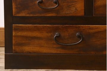 レトロ家具　昭和レトロ　ダイヤガラス!アンティーク収納棚(本箱)