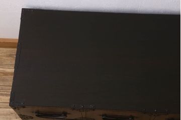 アンティーク家具　古民具・骨董　古い木製のアンティーク時代箪笥ローボード(引き出し)