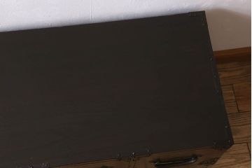 アンティーク家具　古民具・骨董　古い木製のアンティーク時代箪笥ローボード(引き出し)