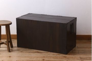 アンティーク家具　古民具・骨董　古い木製のアンティーク時代箪笥ローボード(引き出し)