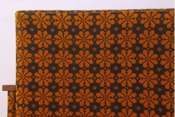 レトロ家具　オランダビンテージ　ブナ材　レトロな花柄のかわいい1人掛けソファ(1)