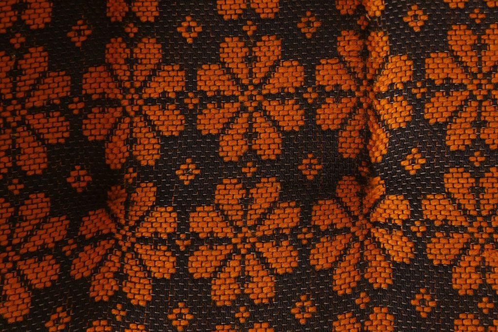 レトロ家具　オランダビンテージ　ブナ材　レトロな花柄のかわいい1人掛けソファ(2)