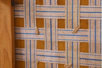 レトロ家具　オランダビンテージ　ブナ材　レトロな花柄のかわいい1人掛けソファ(2)