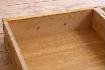 レトロ家具　昭和レトロ　引き出し2杯付き!古い平机(テーブル)