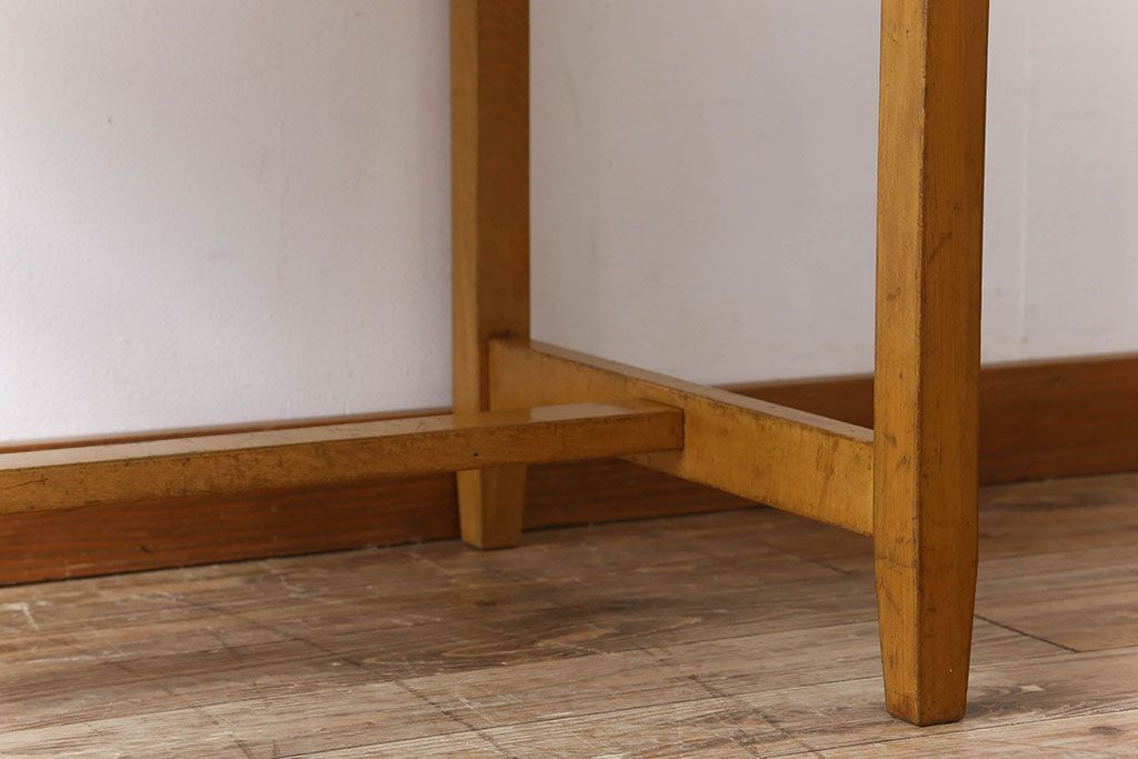 レトロ家具　昭和レトロ　引き出し2杯付き!古い平机(テーブル)