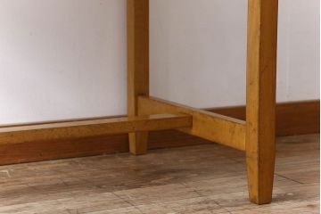 レトロ家具　昭和レトロ　引き出し2杯付き!古い平机(テーブル)