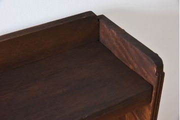 アンティーク家具　アンティーク　ラワン材製　古い木の本棚(飾り棚・ディスプレイラック)