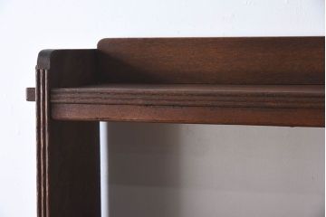 アンティーク家具　アンティーク　ラワン材製　古い木の本棚(飾り棚・ディスプレイラック)