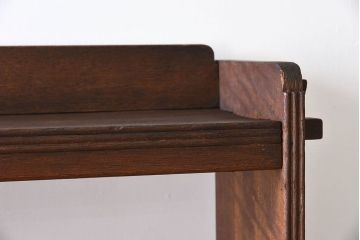 アンティーク家具　アンティーク　ラワン材製　古い木の本棚(飾り棚・ディスプレイラック)