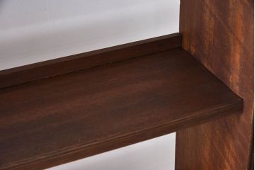 アンティーク家具　アンティーク　ラワン材製　古い木の本棚(飾り棚・ディスプレイラック)