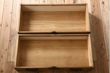 アンティーク家具　ふくら雀金具　明治期　かくしあり!総桐材の上品な帳場箪笥(桐箪笥、桐たんす)