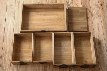 アンティーク家具　ふくら雀金具　明治期　かくしあり!総桐材の上品な帳場箪笥(桐箪笥、桐たんす)