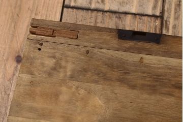 アンティーク家具　ふくら雀金具　明治期　かくしあり!総桐材の上品な帳場箪笥(桐箪笥、桐たんす)