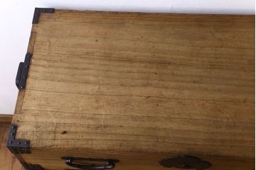 アンティーク家具　ふくら雀金具　明治期　かくしあり!総桐材の上品な帳場箪笥(桐箪笥、桐たんす)