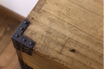 アンティーク家具　ふくら雀金具　明治期　かくしあり!総桐材の上品な帳場箪笥(桐箪笥、桐たんす)