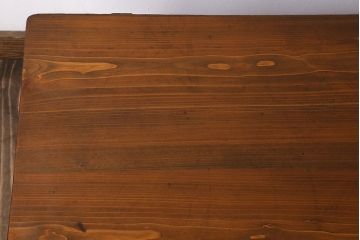 アンティーク家具　古い檜製のシンプルなローテーブル(センターテーブル)