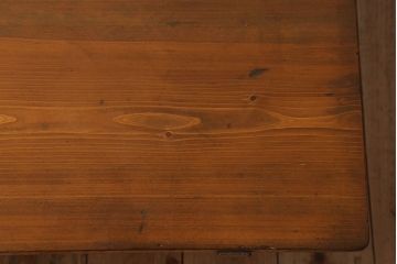 アンティーク家具　古い檜製のシンプルなローテーブル(センターテーブル)