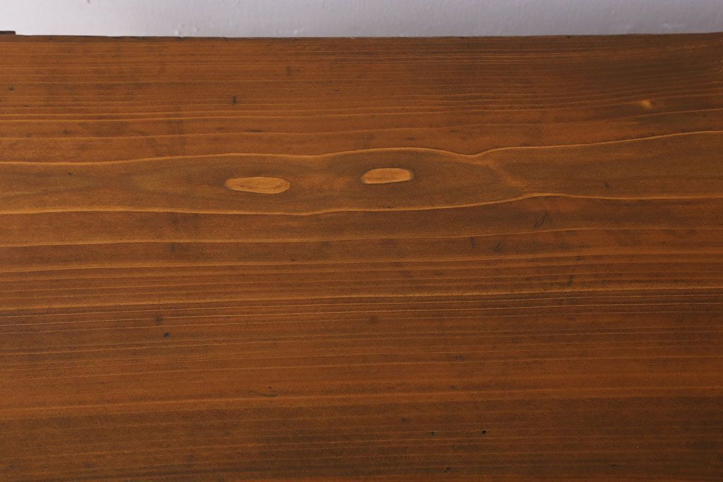 アンティーク家具　古い檜製のシンプルなローテーブル(センターテーブル)