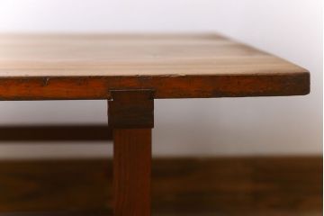 アンティーク家具　古い檜製のシンプルなローテーブル(センターテーブル)