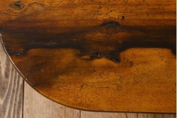 アンティーク家具　黒柿材!古い木製の小さなアンティークちゃぶ台