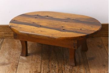 アンティーク家具　黒柿材!古い木製の小さなアンティークちゃぶ台