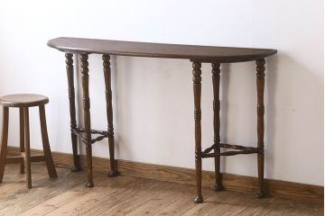 アンティーク家具　オーク材　イギリスアンティーク　おしゃれなコンソールテーブル