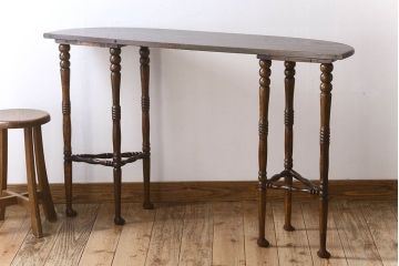 アンティーク家具　オーク材　イギリスアンティーク　おしゃれなコンソールテーブル