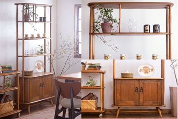 ヴィンテージ家具　イギリスビンテージ　ERCOL(アーコール)　ルームディバイダー(飾り棚)
