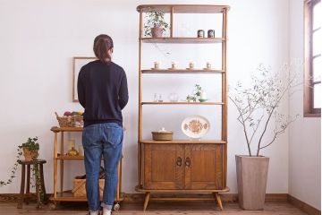 ヴィンテージ家具　イギリスビンテージ　ERCOL(アーコール)　ルームディバイダー(飾り棚)