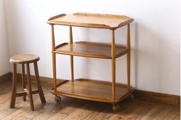 ヴィンテージ家具　ERCOL(アーコール)　イギリスビンテージ　トロリーキャスターワゴン