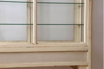アンティーク家具　アンティーク　シャビーなケビントガラスケース(収納棚、キャビネット)