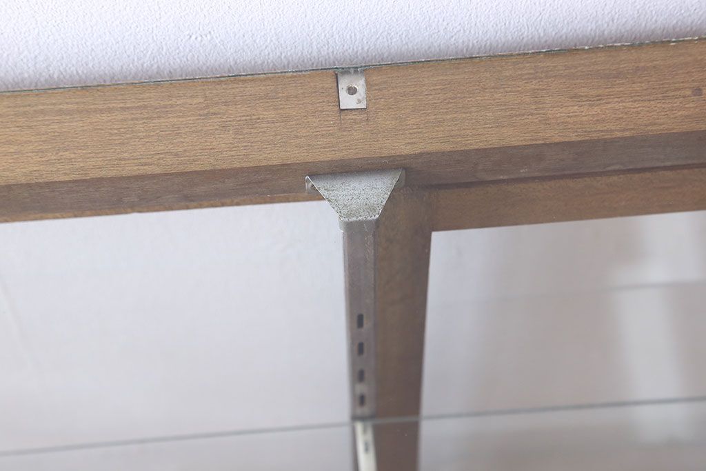 アンティーク家具　脚付き!シンプルなアンティークガラスケース(ショーケース)