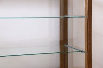 アンティーク家具　脚付き!シンプルなアンティークガラスケース(ショーケース)