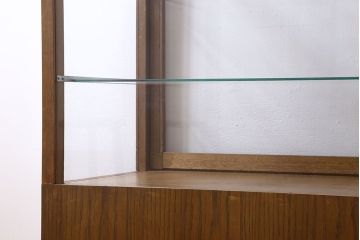 アンティーク家具　脚付き!シンプルなアンティークガラスケース(ショーケース)