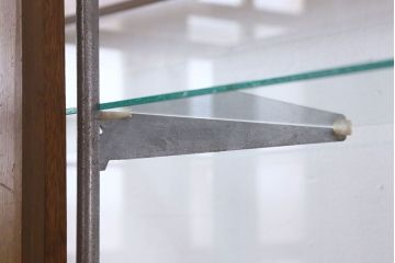 アンティーク家具　脚付き!シンプルなアンティークガラスケース(ショーケース)