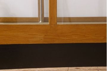 レトロ家具　昭和レトロ　古いナラ材製のシンプルなガラスケース(ショーケース)