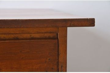 レトロ家具　シンプル　昭和レトロな古い木の片袖机　ブナ材製