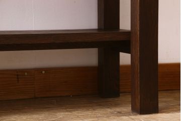 アンティーク家具　大正ロマン　脚付き!ダイヤガラス扉のアンティークブックケース(本箱)