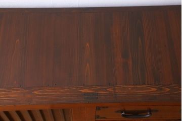アンティーク家具　六尺　明治大正期　収納箪笥サイドボード(一間箪笥・水屋箪笥)(1)