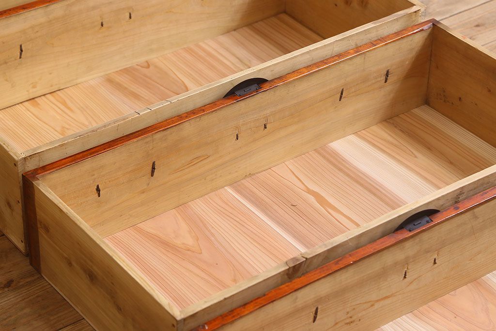 アンティーク家具　六尺　明治大正期　収納箪笥サイドボード(一間箪笥・水屋箪笥)(1)