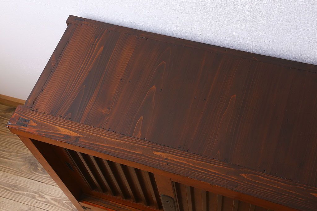 アンティーク家具　六尺　明治大正期　収納箪笥サイドボード(一間箪笥・水屋箪笥)(1)